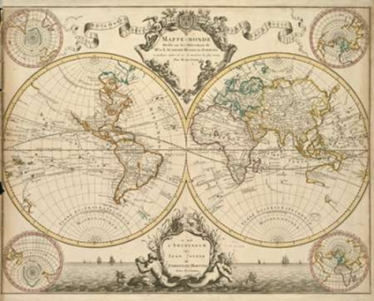 Mappe-Monde, 1730 Poster Print by Guillaume De L''Isle - Item # VARPDXMGI02